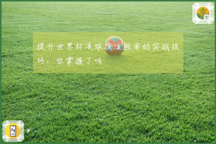 提升世界杯滚球投注胜率的实战技巧，你掌握了吗